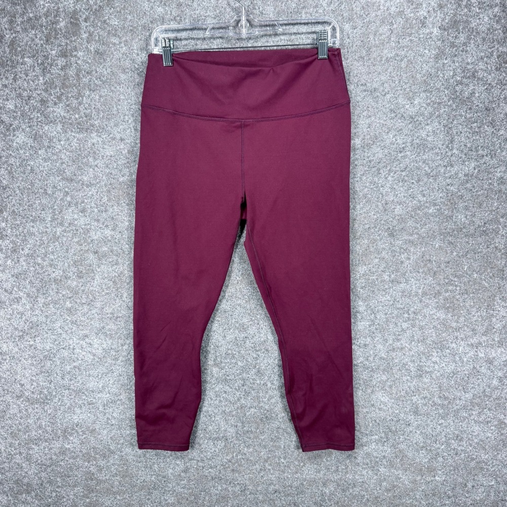 Fabletics PowerHold Womens Leggings Burgundy High Waist Compression Yoga Workout